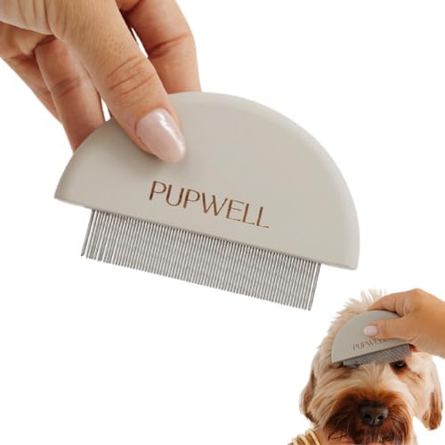 Pupwell Detailer Comb for Removing Tear Stains, Crust, and Eye Mucus and Small Tangles by Pupwell