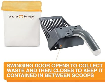 Neater Pet Brands Neater Scooper XL Cat Litter Scoop, 60 Refill Bags – Extra-Large Capacity Mess-Free Cat Litter Scooper with Bag for Large & Multiple Cats, Spill-Proof Litter Box Scooper with Holder - Image 3