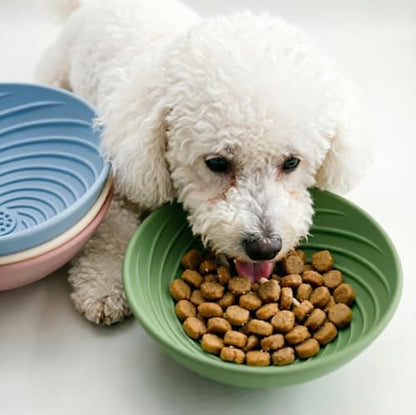 Dog Lick Bowl Slow Feeder for Dogs and Cats (Green), Silicone Lick Mat Bowl for Slow Eating, Anxiety Relief, Interactive Pet Feeding Dish, Dishwasher Safe - Image 2