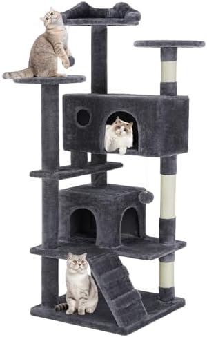 DUMOS 54 Inch Cat Tree Tower with Scratching Posts by DumosLifestyle