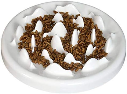 Lorde Slow Feeder Cat Bowls, Ceramic Fun Slow Feed Interactive Bloat Stop Puzzle Cat Bowl Healthy Eating Diet Pet Dog Slow Feeding Bowls… by Meowgod