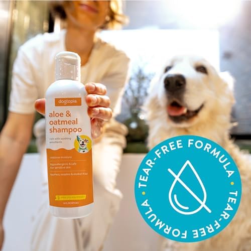 Aloe & Oatmeal Dog Shampoo and Conditioner Combo - Skin Safe Hydration, Emollient Rich, Moisturizing (Shampoo & Conditioner Set) - 2X 16oz Bottles w/Pina Colada Scent - Image 5