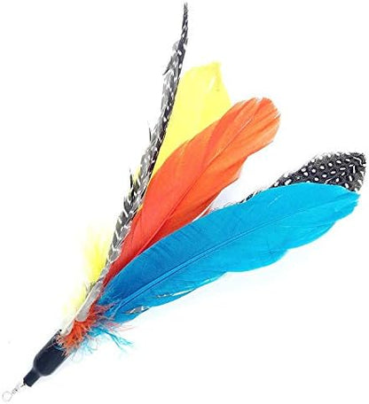 Pet Fit for Life Retractable Interactive Cat or Kitten Wand with 2 Feathers and 1 Soft Furry Combo - Image 4