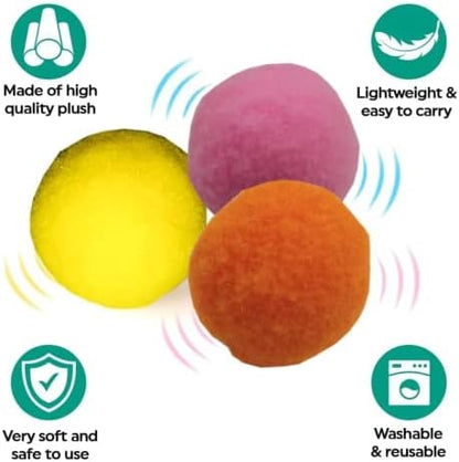 Premium Soft Pom Pom Balls for Kittens - Lightweight, Interactive, Assorted Colors - Plush Toy Balls for Kitten Training and Play - Pet Products for Cats (1.6 Inches 20 Balls) - Image 6