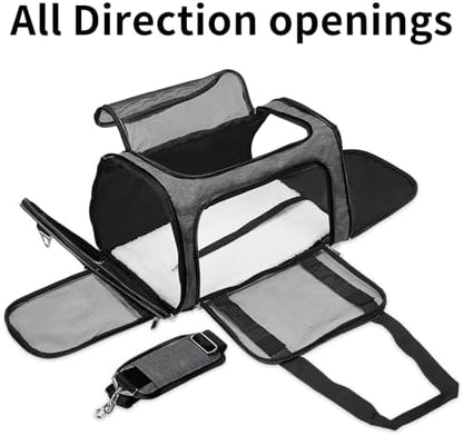 Soft-Sided Cat/Dog/Pet Carrier, Collapsible Pets Travel Carriers - Image 2