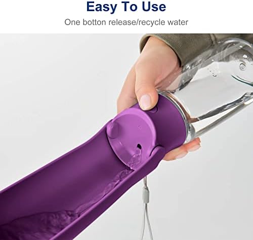 WePet Foldable Portable Dog Water Bottle Puppy Water Dispenser with Drinking Feeder, 12 OZ, High-Temperature Resistant Leak Proof for Pets Outdoor Walking, Hiking, Travel, Food Grade Plastic BPA Free - Image 2