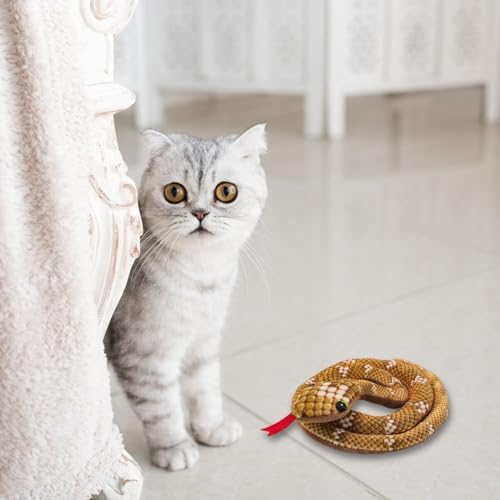 Andiker Catnip Toy, 31.5 inches Stuff Snake Interactive Snake Toy for Cats to Chew and Scrab (Orange) - Image 5