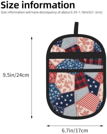 Patriotic Patchwork Pet Hair Removal Glove Brush Hair Remover for Carpet - Image 2