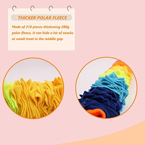 Ablechien Snuffle Ball Rainbow Snuffle Snake Puzzle Toy for Dogs Puppy Treat Dispensing Toys Foraging Snuffle Mat Interactive Slow Feeder Dog Toys for Any Size - Image 5