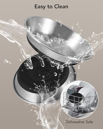 Stainless Steel Cat Bowl 3PC, Non-Slip cat Food Dish, Metal Cat Bowl - Image 5