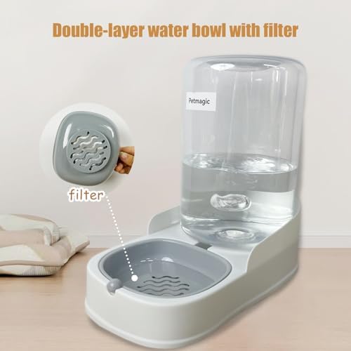 Gravity Cat Feeder By Petmagic,Cat Food and Water Bowl Set. - Image 4