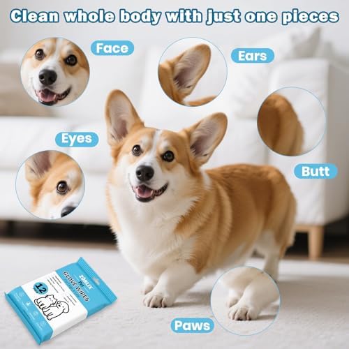 36Pcs Hypoallergenic Pet Glove Wipes for Dogs & Cats - Image 6