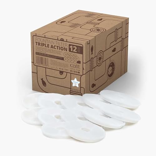 Catit Triple Action Replacement Original Water Fountain Filters, 12 Pack by Catit