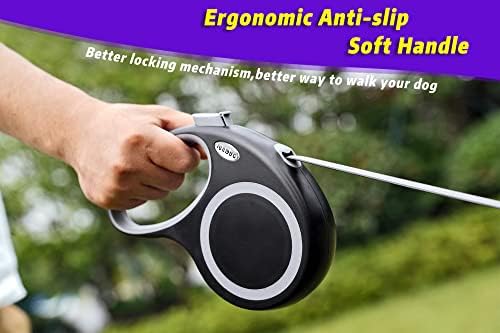 Retractable Dog Leash, 26 Feet Dog Leash for Small to Large Dogs up to 110lbs,Heavy Duty Design with Anti-Slip Handle, One-Handed Quick-Lock Braking System. - Image 6