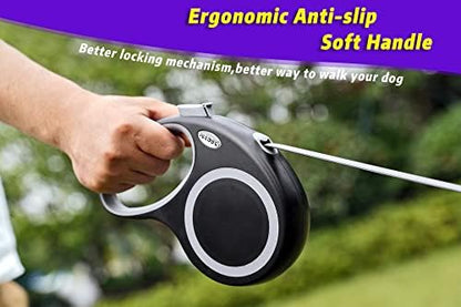 Retractable Dog Leash, 26 Feet Dog Leash for Small to Large Dogs up to 110lbs,Heavy Duty Design with Anti-Slip Handle, One-Handed Quick-Lock Braking System. - Image 6