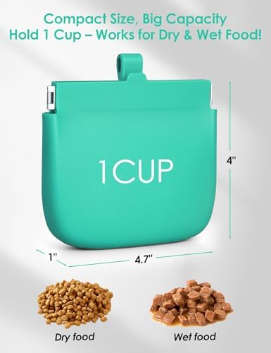 1 Cup Silicone Dog Training Treat Pouch(Turquoise) - Image 6