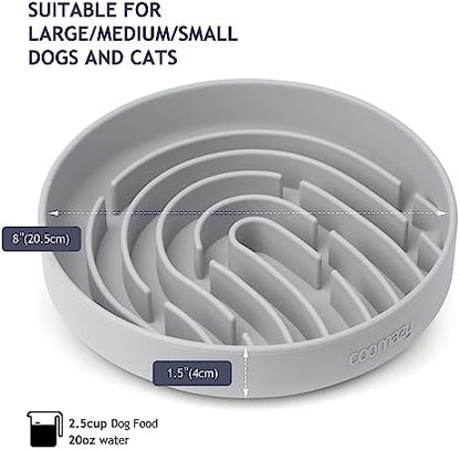 Coomazy Slow Feeder Dog Bowls, Silicone Anti Choking Puzzle Dog Food Bowl - Image 4