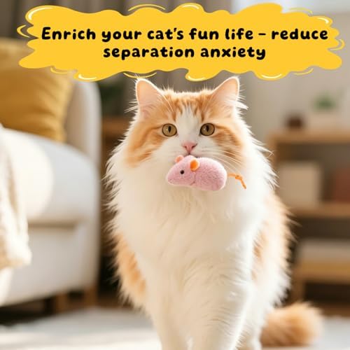 20PCS Cat Catnip Mice Toys, Mouse Toys for Cats, Interactive, Encourages Agility, Coordination, for Indoor Cats and Kittens, Cat Chew Toy for Exercise for Pet Cat Kitten Kitty - Image 4