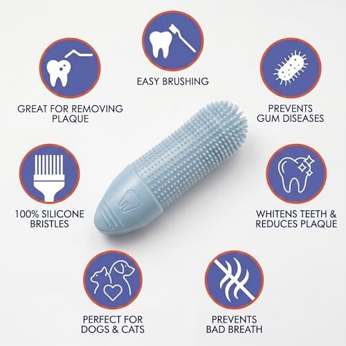 Hampton Distribution 4-Pack Pet Dental Care Kit - 360° Silicone Dog & Cat Finger Pet Toothbrush - Image 2
