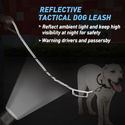 Hotsky Tactical Bungee No Pull Strong Dog Leash,Reflective Black,4-6FT - Image 4