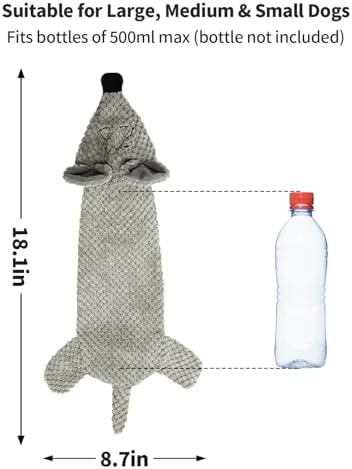 Dog Toys, Squeaky Plush No Stuffing Crinkle Dog Toy for Small Medium Large Dogs, Interactive Puppy Teething Water Bottle Dog Chew Toy (Mouse) - Image 5