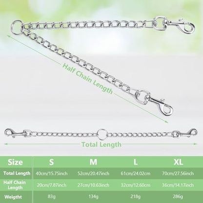 Hypeety Double-Head Dog Leash Chain Heavy Duty Twin Lead for 2 Dogs, XL - Image 2