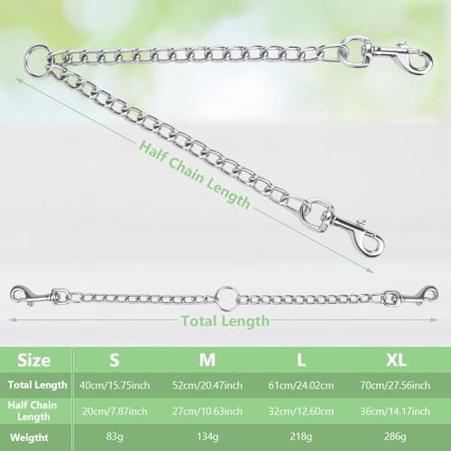 Hypeety Double-Head Dog Leash Chain Heavy Duty Twin Lead for 2 Dogs, M - Image 2