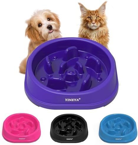 YINEYA Anti-Choking Slow Feeder Dog Bowls Small Size Dog, Slow Feeder Cat Bowl, Supplies and Puzzle for Pet by YINEYA