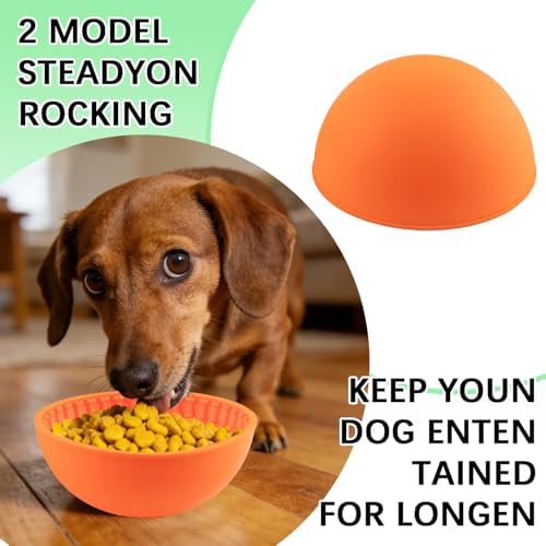 4 Pcs Dog Lick Bowl Wobble Silicone Dog Slow Feeder Bowl Lick Mat Interactive Toy Enrichment Feeder for Cat Pet Oral Health for Boredom Anxiety Relief, Calming, 4 Colors - Image 3