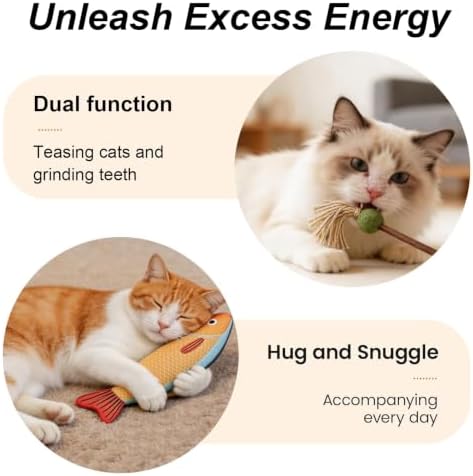 Autumn Knife Fish Cat Toy, 4 Pack Catnip Toys - Image 4