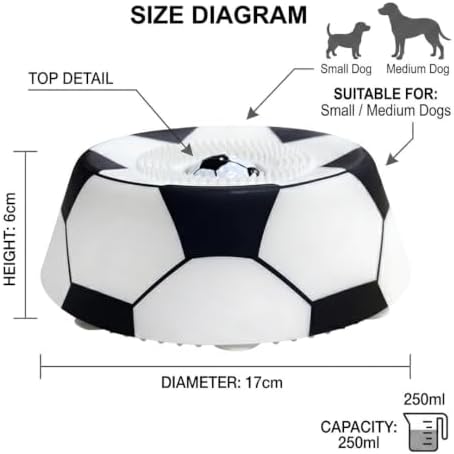 SAVAN IPA Slow Feeder Dog Bowls for Liquid with Rolling Ball, Interactive Lick Bowl Anti-Slip Slow Feeder for Wet Food, Water & Treats Lick Toy for Dogs Cats Large Medium Small (Black and White) - Image 4