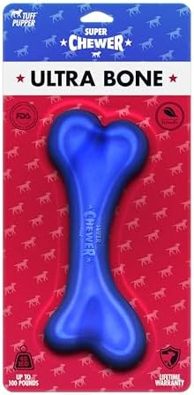 SuperChewer Tough Dog Bone Toy | Lifetime Replacement | Strong Natural Rubber | Great Dog Fetch Toy | Chew Toys for Dogs | Ultra Durable Chew Toys for Moderate Chewers | Large Breed Tested - Image 6