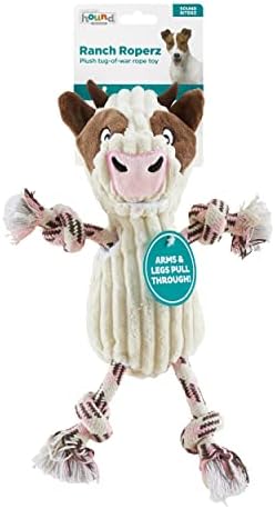 Outward Hound by Charming Pet Ranch Roperz Cow Plush Squeaky Dog Toy - Image 2
