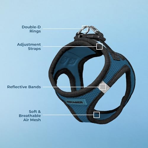 Voyager Step-in Air Dog Vest Harness - Blue/Black Trim, Medium - Image 4