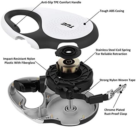 TUG Tiny Retractable Dog Leash, 10 ft (Extra Small, White) - Image 6