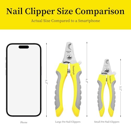 Professional Dog Nail Trimmers, Dog Nail Clippers for Small & Medium Dogs, Cats, and Pets, with Safety Lock and Protective Guard, 5.1 Inches - Image 6