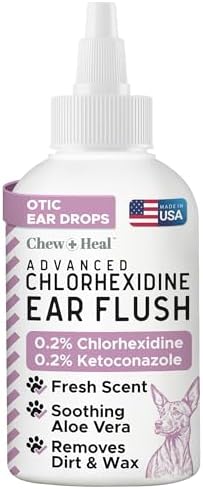 Dog Ear Cleaner - Dog Ear Infection Treatment for Dirt and Wax, 12 oz by ChewHeal