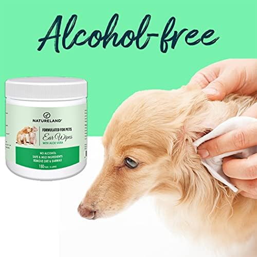 Natureland Dog Ear Wipes, Extra Large Otic Cleaning Pads, 150 Count - Image 4