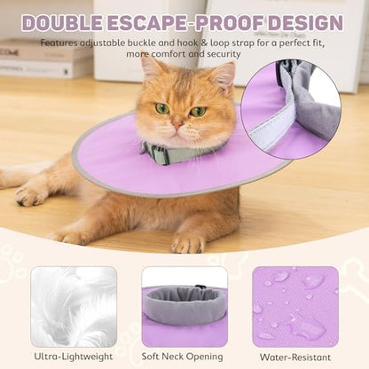 Avont Lightweight Waterproof Foldable Cone, Soft E-Collar - M Purple - Image 5
