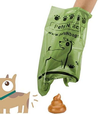 Poop Bags, Environment Friendly Pets N Bags Dog Waste Bags, Biodegradable, Refill Rolls, Includes Dispenser (16 Rolls / 240 Count) - Image 5