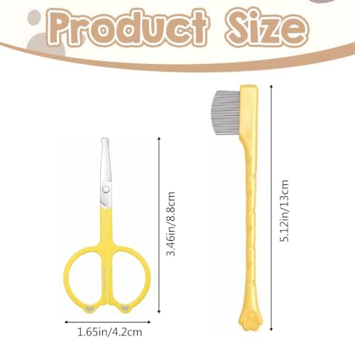 Eye Comb for Small Dogs, Tear Stain Remover Comb and Mini Scissor - Image 2