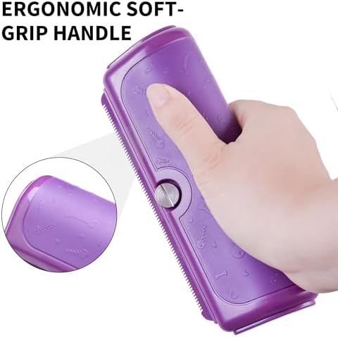 Cat and Dog Deshedding Brush for Short Hair, Purple - Image 5