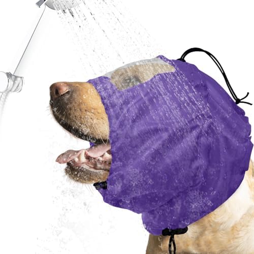 Nanaki Adjustable Shower Caps for Dogs Ears Dog Ear Covers for Bath, Shower Cap Reusable Waterproof Ear Covers for Dogs, Dog Ear Protection for Bath Dog Bath Ear Protection Bathing Grooming Swimming by Nanaki