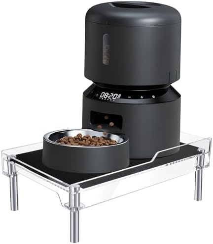 Beautyflier Raised Dog Feeder Stand Elevated Holder for Automatic Cat & Dog Feeders Pet Water Bowl Dispenser Stand Adjustable Fits Small Jugs Holds 5KG, Black (Holder ONLY) by Beautyflier
