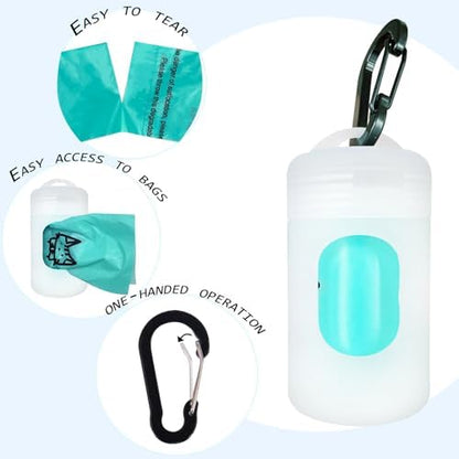 Dog Poop Bag Dispenser for Leash with Snap Clip, Skin-friendly Texture Waste Bag Holder for Dog Walks and Cats, Pets Litter Bag Container, Indoor & Outdoor Use (Transparent, 1) - Image 3