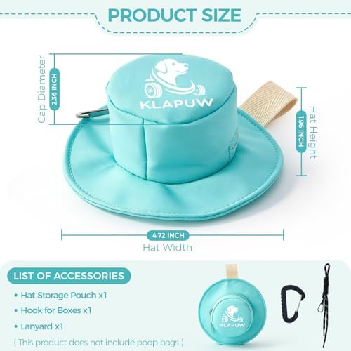 Dog Poop Bag Holder Hat-Shaped, Cute Dog Waste Bag Dispenser Waterproof - Image 3