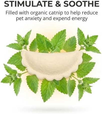 Glaciart One Wool Dumpling Cat Toys with Catnip | Interaction & Boredom Relief, Encourages to Exercise, Explore & Play | Filled w/Organic Herbs to Help Sooth or Reduce Anxiety - Image 6