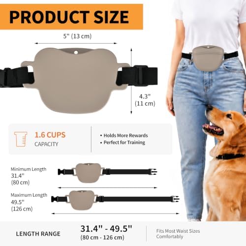 Silicone Dog Treat Pouch with Training Clicker - Image 3