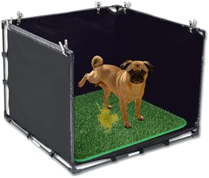 Dog Pee Pad Holder with Artificial Grass, 23.62"x23.62"x17.72" by OCMML
