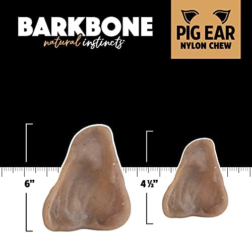 Pet Qwerks Pigs Ear BarkBone - Nylon Dog Bone for Aggressive Chewers - Bacon Flavor - 4.5" | (Pack of 4) - Image 5